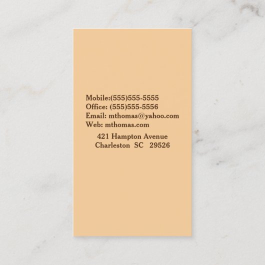 Beagle Haustier Groomer/Tierärztin/Sitze Visitenkarte (Rückseite)