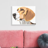 Beagle Head Portrait Leinwanddruck (Insitu (Wohnzimmer))
