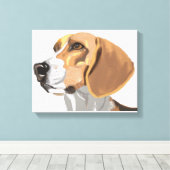 Beagle Head Portrait Leinwanddruck (Insitu (Holzboden))