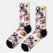 Beagle hearts  socken (Linkes Detail)