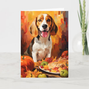 Beagle Herbst Erntedank Karte