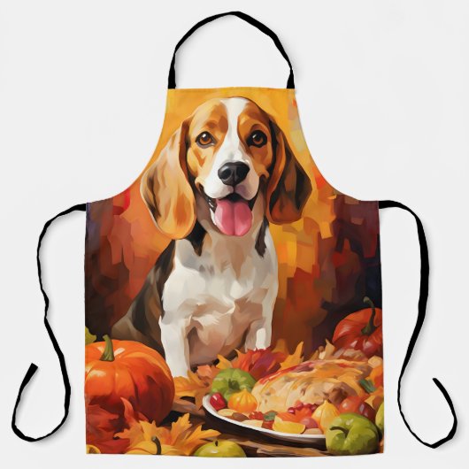 Beagle Herbst Erntedank Schürze (Vorderseite)