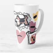 Beagle-Herzen Milchtasse (Rechte Ecke)