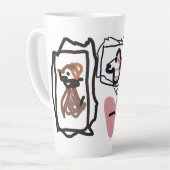 Beagle-Herzen Milchtasse (Linke Ecke)