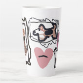 Beagle-Herzen Milchtasse (Vorderseite)