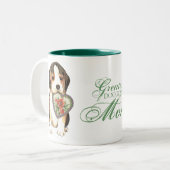 Beagle Herzliche Mama Zweifarbige Tasse (Vorderseite Links)