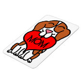 Beagle Herzstück Mama Magnet (Linke Seite)