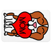 Beagle Herzstück Mama Magnet (Horizontal)