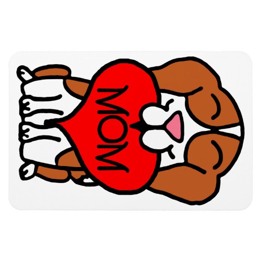 Beagle Herzstück Mama Magnet (Horizontal)