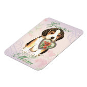 Beagle Herzstück Mama Magnet (Linke Seite)