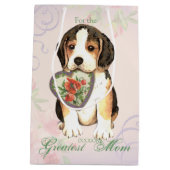 Beagle Herzstück Mama Mittlere Geschenktüte (Rückseite)