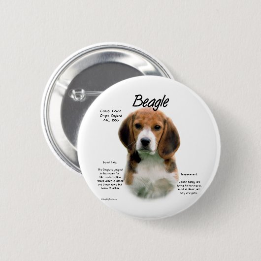 Beagle History; alles über Beagle Button (Vorne & Hinten)