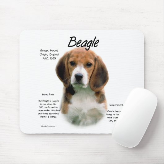 Beagle History; alles über Beagle Mousepad (Mit Mouse)