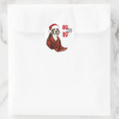 Beagle Ho Ho Ho Runder Aufkleber (Tasche)