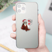 Beagle Ho Ho Ho Transparent Aufkleber (Telefon)