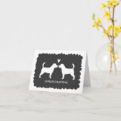 Beagle Hochzeit Hund Lover Herzlichen Glückwunsch  Karte (Gelbe Blume)