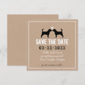 Beagle Hochzeit speichern das Datum Einladung (Vorne/Hinten)
