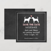 Beagle Hochzeit speichern das Datum Save The Date (Vorne/Hinten)