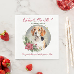 Beagle-Hochzeitsservietten mit Hundebild Serviette