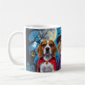 Beagle Hogs Pumpkin Halloween Funny Kaffeetasse (Links)