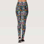 Beagle Hogs Pumpkin Halloween Funny Leggings (Rückseite)