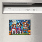 Beagle Hogs Pumpkin Halloween Funny Magnet (In Situ (Geschirrspüler))
