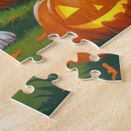 Beagle Hogs Pumpkin Halloween Funny Puzzle (Seite)
