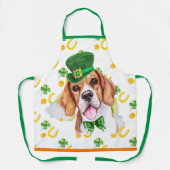 Beagle Holiday Wohngestaltung St Patrick's Day Hun Schürze (Vorderseite)