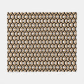 Beagle-Honeycomb-Muster Fleece Blanket (Vorderseite (Horizontal))