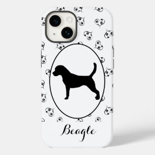 Beagle Hörer und Paw Prints Case-Mate iPhone 14 Hülle