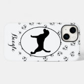 Beagle Hörer und Paw Prints Case-Mate iPhone Hülle (Rückseite (Horizontal))