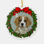 Beagle Hound Art Keramik Ornament (Vorne)