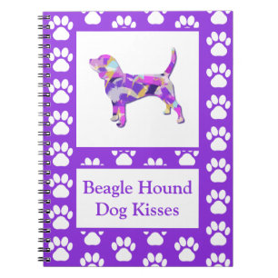 Beagle Hound Dog Kisses Silhouette Niedlich PPY&B Notizblock