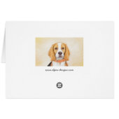 Beagle Hound Dog Malerei Original Tierart (Rückseite Horizontal)