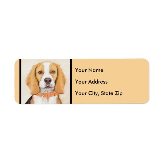 Beagle Hound Dog Malerei Original Tierart (Vorne)