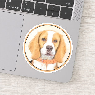Beagle Hound Dog Malerei Original Tierart Aufkleber