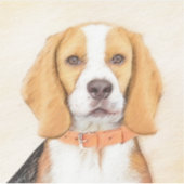 Beagle Hound Dog Malerei Original Tierart Aufkleber (Vorderseite)
