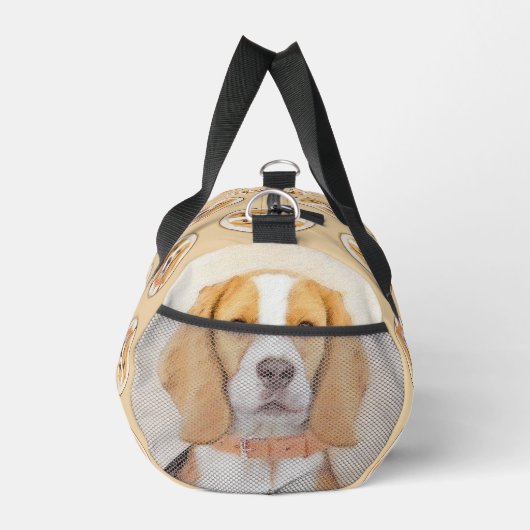 Beagle Hound Dog Malerei Original Tierart Duffle Bag (Rechts)