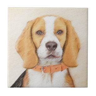 Beagle Hound Dog Malerei Original Tierart Fliese
