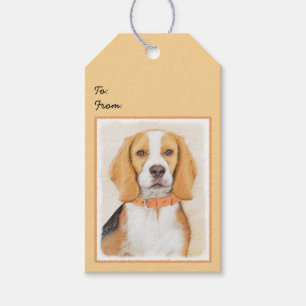 Beagle Hound Dog Malerei Original Tierart Geschenkanhänger