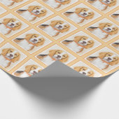 Beagle Hound Dog Malerei Original Tierart Geschenkpapier (Ecke)