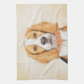 Beagle Hound Dog Malerei Original Tierart Geschirrtuch (Vertikal)