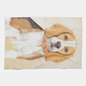 Beagle Hound Dog Malerei Original Tierart Geschirrtuch (Horizontal)