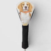 Beagle Hound Dog Malerei Original Tierart Golf Headcover (Vorderseite)