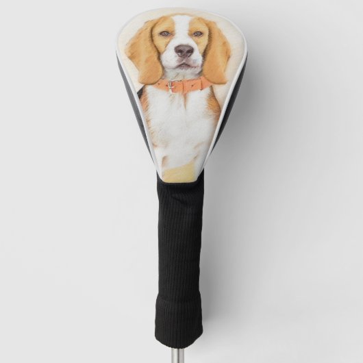 Beagle Hound Dog Malerei Original Tierart Golf Headcover (Vorderseite)