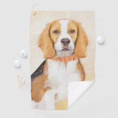 Beagle Hound Dog Malerei Original Tierart Golfhandtuch (Insitu)