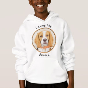 Beagle Hound Dog Malerei Original Tierart Hoodie
