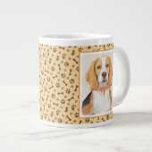 Beagle Hound Dog Malerei Original Tierart Jumbo-Tasse (Vorderseite Rechts)