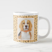 Beagle Hound Dog Malerei Original Tierart Jumbo-Tasse (Rechts)