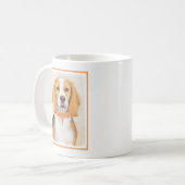Beagle Hound Dog Malerei Original Tierart Kaffeetasse (Vorderseite Links)
